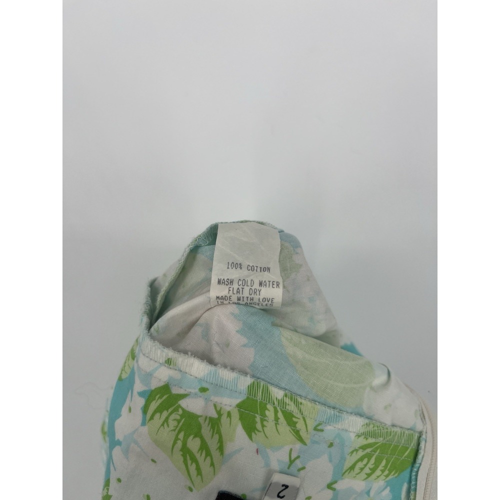Anthropologie Eva Franco Women's Green Blue Floral Halter Knee Length Dress 2 - Picture 8 of 8